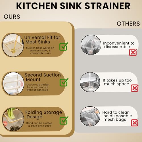 🔥🔥Limited Time Offer!! → Now Only $26.99 💥Totally Worth It! 🧽✨Disposable Sink Strainer Net- Kitchen Food Waste Filter for Leftovers, Vegetables & Dishwashing🍽️ (🎁Free 50 Nets Included!)